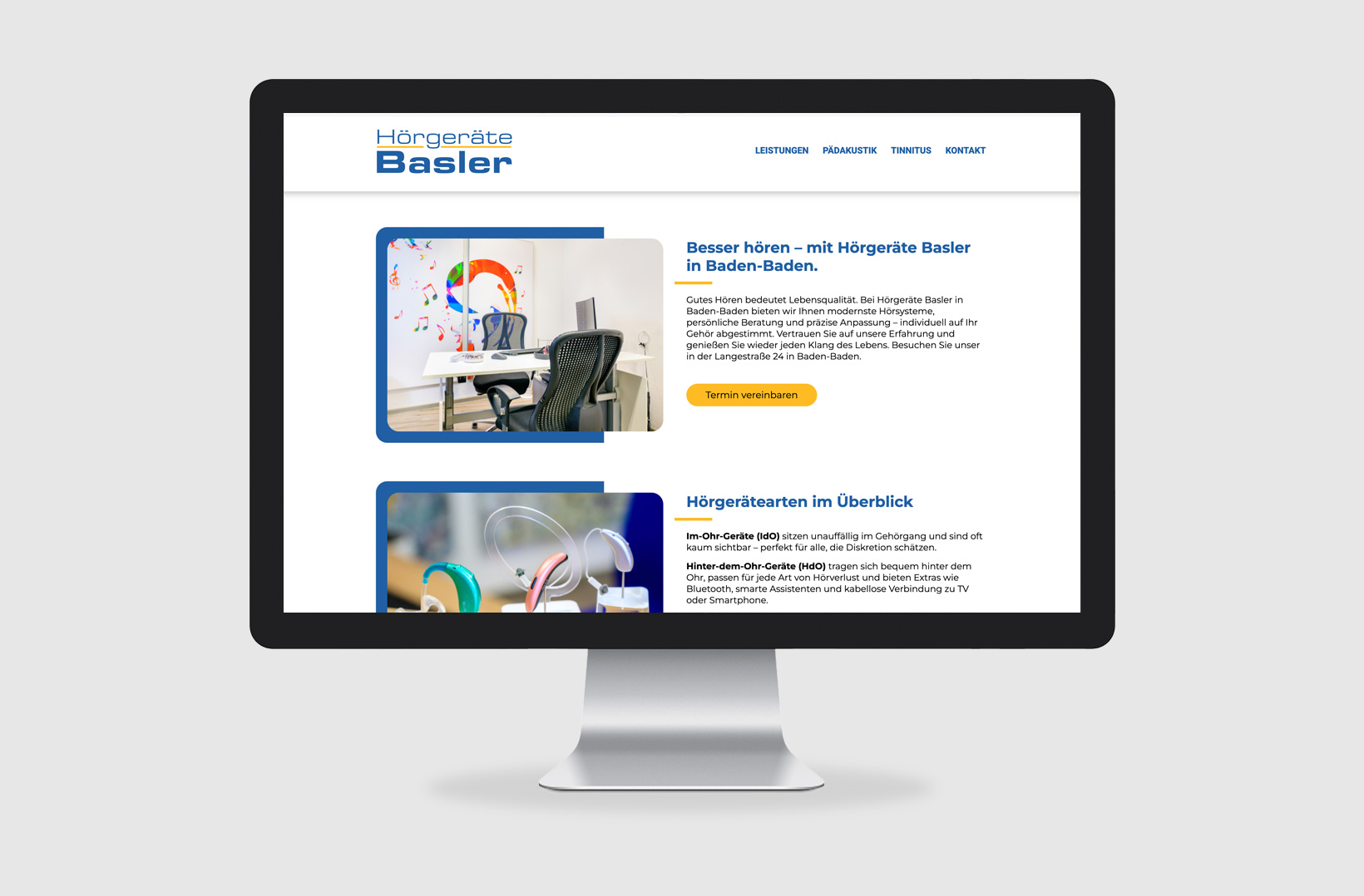 Website Hörgeräte Basler